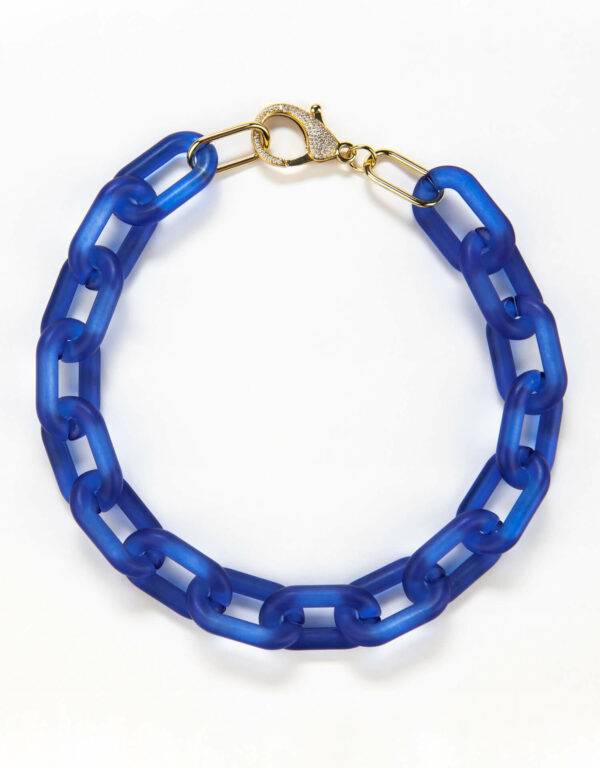 FROSTED necklace - True Blue - Gold