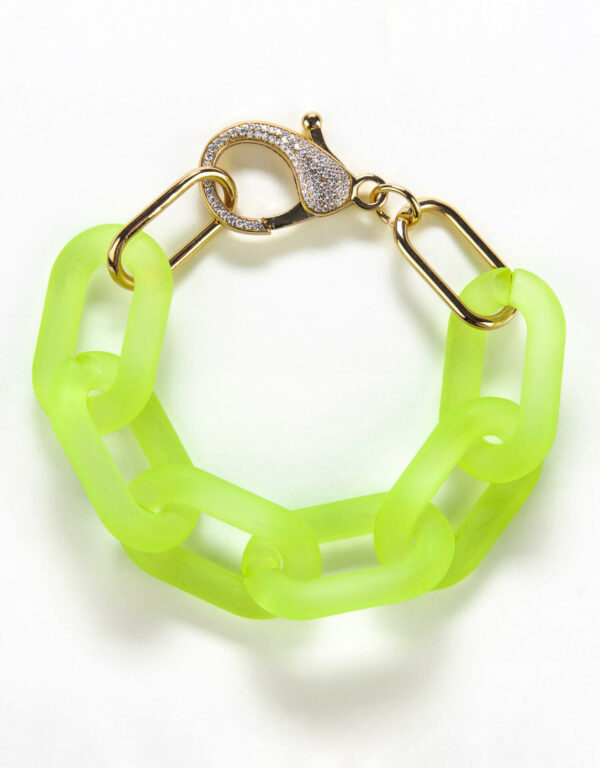 FROSTED BRACELET - NEON LIME - Gold