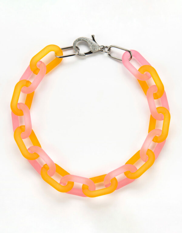 FROSTED necklace - Two Tone - Platinum
