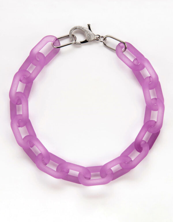 FROSTED necklace - Lilac Love - Platinum