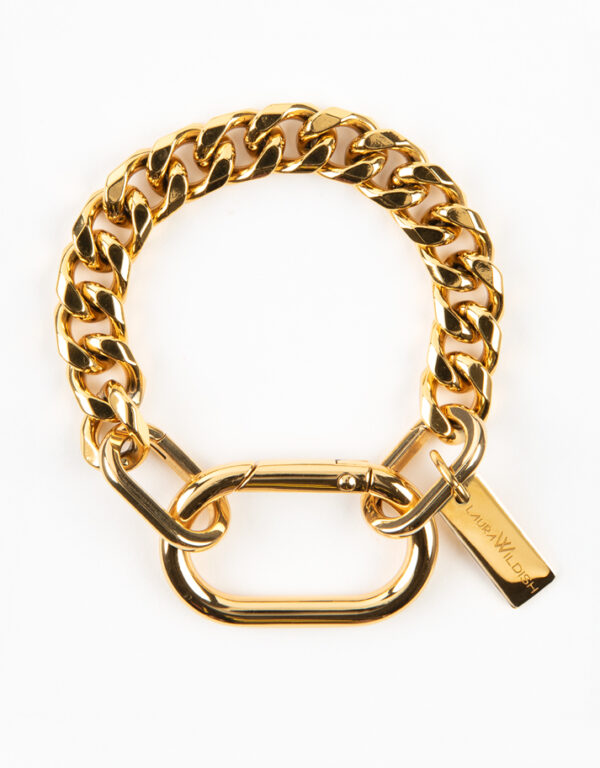 ALL EYES ON YOU WATERPROOF GOLD CURB CHAIN BRACELET