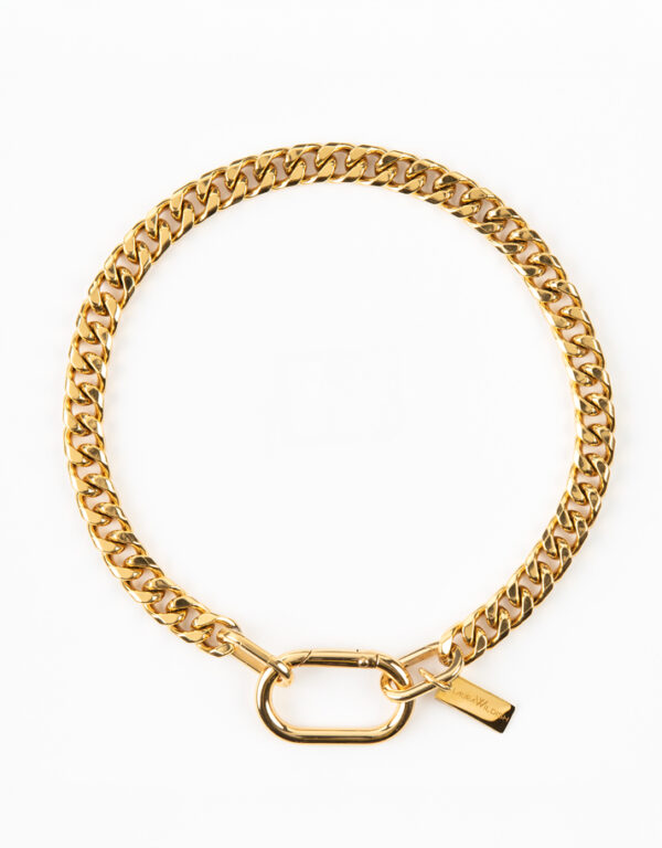 ALL EYES ON YOU WATERPROOF GOLD CURB CHAIN NECKLACE