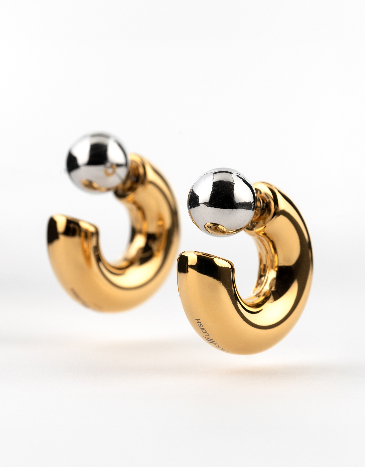 ALL EYES ON YOU LUXURY WATERPROOF GOLD & SILVER EARRINGS - Image 2