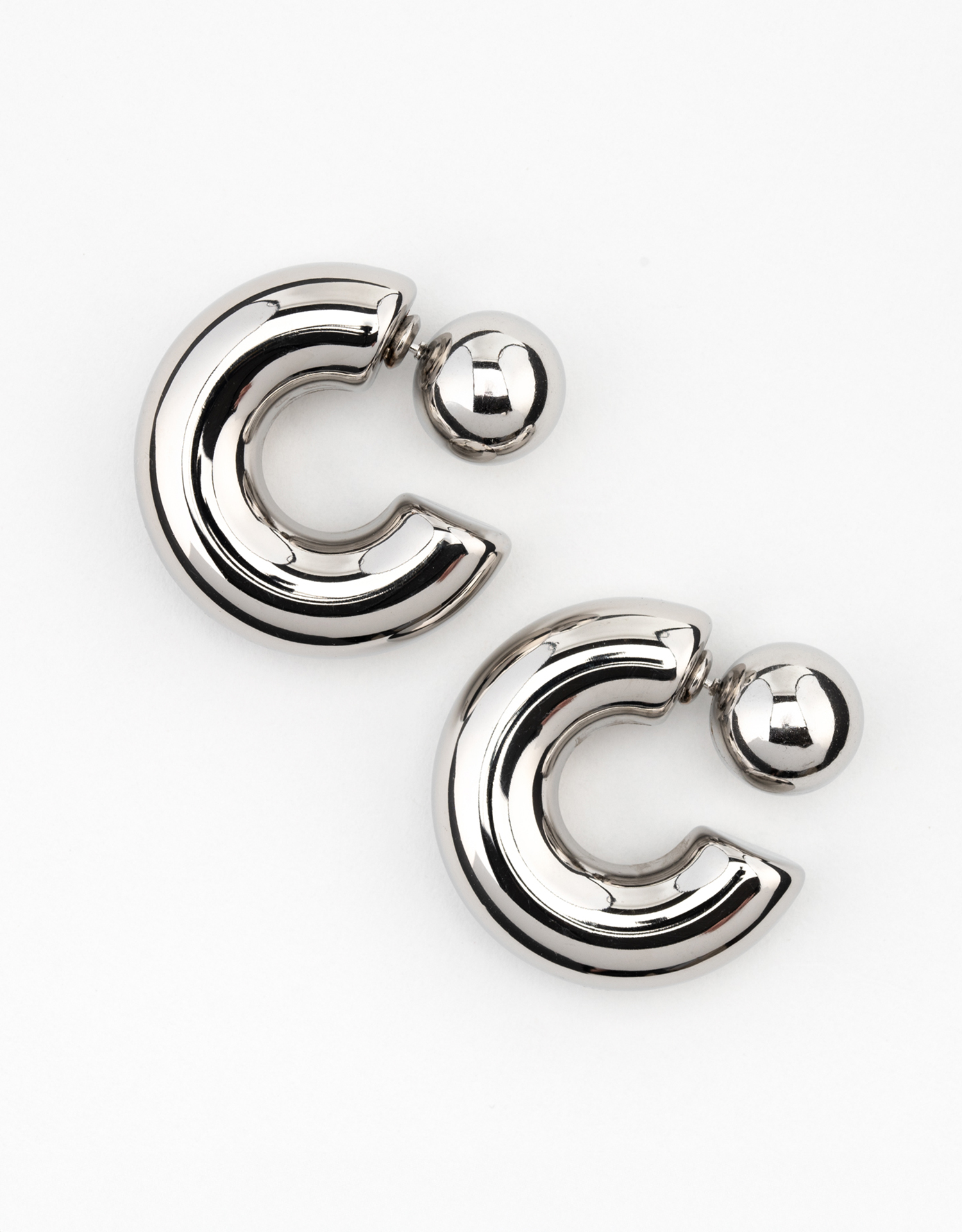 ALL EYES ON YOU LUXURY WATERPROOF SILVER EARRINGS
