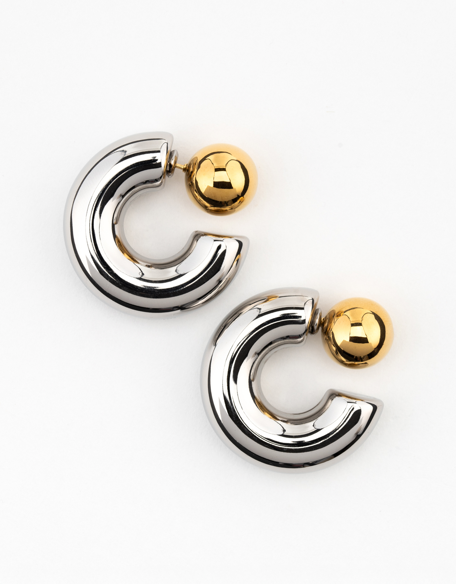 ALL EYES ON YOU LUXURY WATERPROOF SILVER & GOLD EARRINGS