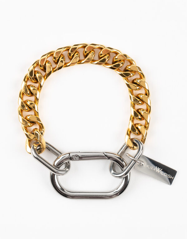 ALL EYES ON YOU WATERPROOF GOLD & SILVER CURB CHAIN BRACELET